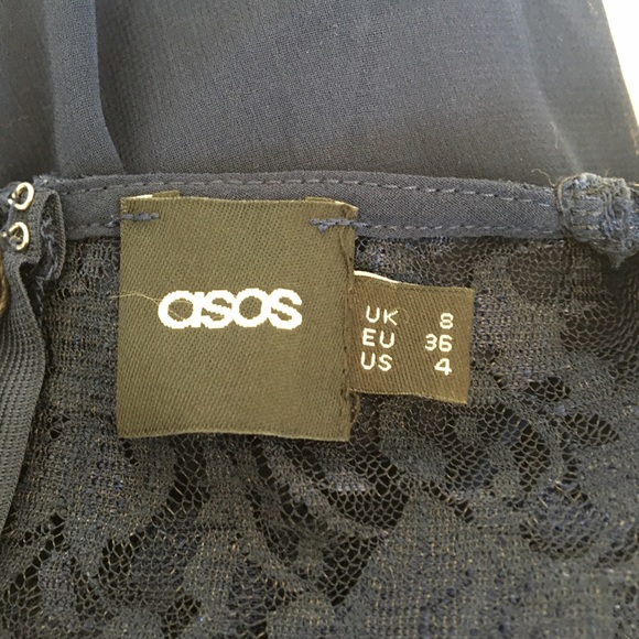 Navy Blue Lace Dress - Picture 3 of 7